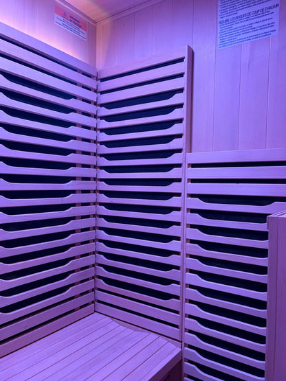 Blisspod | Milano | Full Spectrum Sauna | Canadian Hemlock Wood | Ultra Low EMF | 5 Far Infrared &amp; 1 Red Glass Heater | Chromotherapy | Upto 2 Person