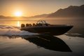Ironclad Wilderness Apex Luxury Fishing Boat on water at golden hour