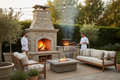 Stockholm DIY Outdoor Fireplace Kit and Grill Combo